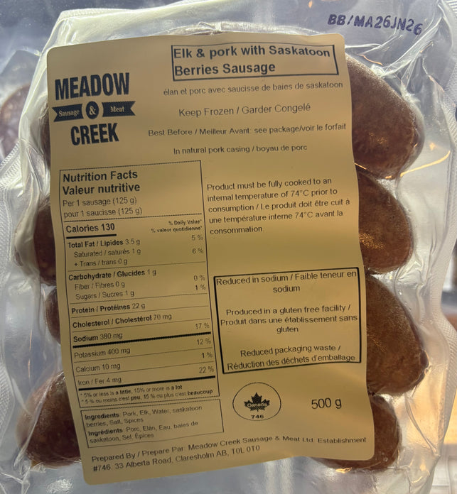 Elk + Pork Sausage